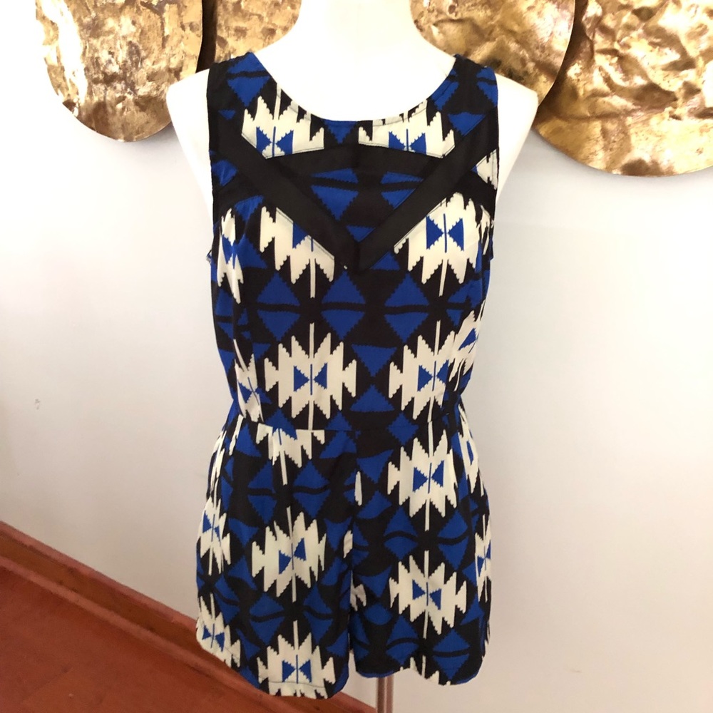 Geometric pattern romper